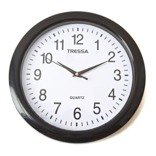 Reloj De Pared Tressa Rp101 Caja Plástico Diámetro 28cm