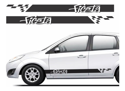 Adesivo Faixa Lateral Ford Fiesta Sport Carro Tuning Imp16