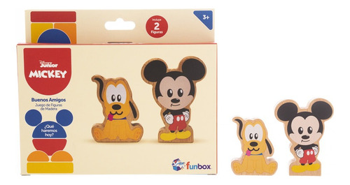 Juguete 2 Pack Figuras Madera Disney Mickey & Pluto
