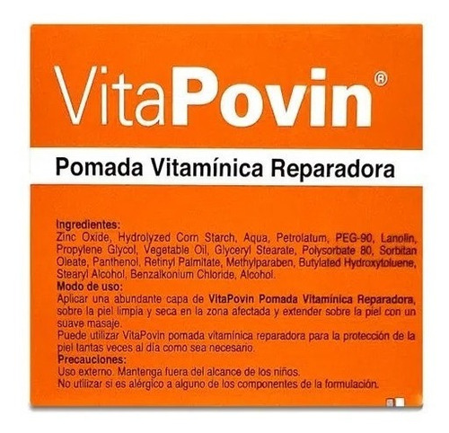 Povin Pomada Vitamínica Reparadora Para Bebés 10 Gr