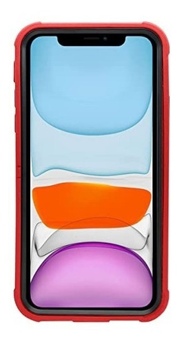 Funda Para iPhone Protección Militar Tres Piezas Antishock Color Rojo iPhone 11 Pro Max