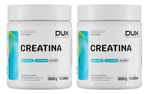 Creatinas Dux 100% Pura Monohidratada Kit 2 Pote 600g