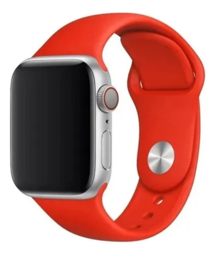 Pulsera deportiva compatible Apple Watch Serie 7, 41 mm, 45 mm, Sm, color rojo, ancho 41 mm