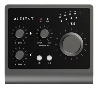 Interfaz de audio Audient iD4 negra 2.ª gen