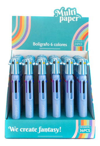 Boligrafo Multipaper Borrable 6 En 1 Camiseta Argentina