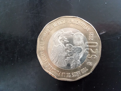 Moneda De Dos Águilas De La Fundación Lunar De La Cdmx