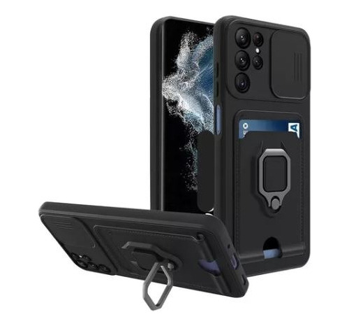 Kit Funda Para Samsung A51 Anillo Protector Cámara Tarjetero