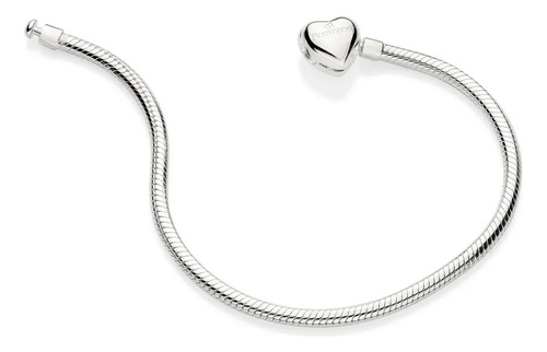 Pulseira Prata 925 Rabo Rato 3mm Para Berloques E Coração