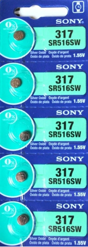 Pila Batería Sony Sr516sw 1.55v Ref. 317 X3 Unidades 