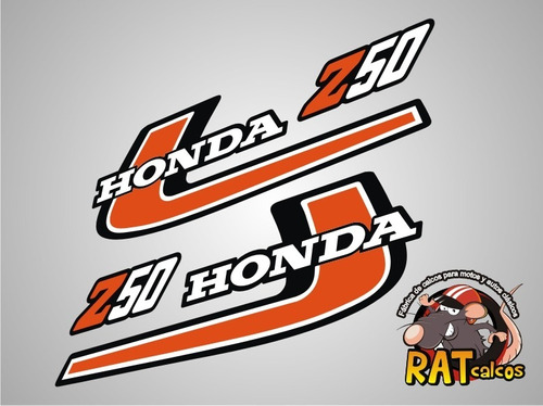 Calcos Honda Z50 / Naranja / Tanque Y Cachas / Kit X 4