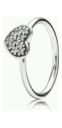 Pandora Anillo Corazón Esterlina Pave 190890cz Original