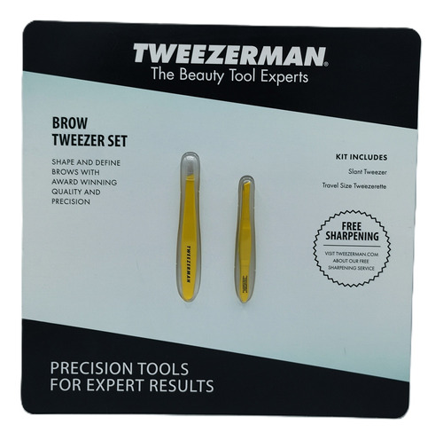 Tweezerman Brow Tweezer Set Pinzas Depiladoras Profesional 