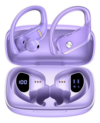 Audífonos Inalámbricos Bmani T16 Con Bluetooth Para Colgar Color Violeta