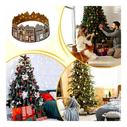 Cuello De Falda Led Con Decoración De Árbol De Navidad