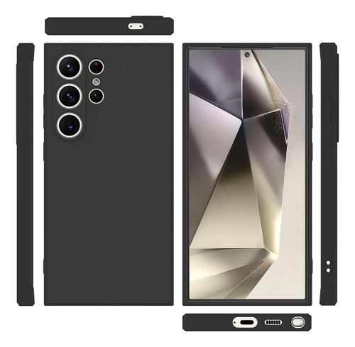 Funda Protectora De Silicona Líquida A Prueba De Golpes Para Samsung Galaxy S23 Ultra S23fe Plus