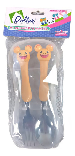Cubiertos Set Infantil 2 Piezas + Porta Cubiertos (24juegos)