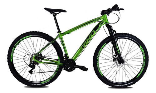 Bicicleta Rino Everest 29 Freio Disco 21v Câmbios Shimano Cor Verde Tamanho Do Quadro 17