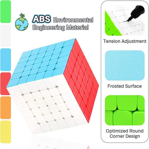 Imagen 3 de 10 de Cubo Magico Rubik Moyu Meilong 6x6x6 Rapido Profesional