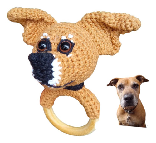 Sonajero Tejido Crochet. Personalizado Mascota. Perro Gato 