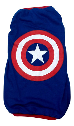 Camiseta Super Heróis  Capitão América Azul  Tamanho G