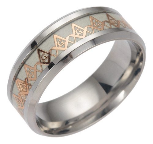Titanium Steel Ring For Man With Masoner Sello