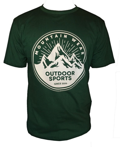 Camiseta Mountain Wear Verde / Cm07