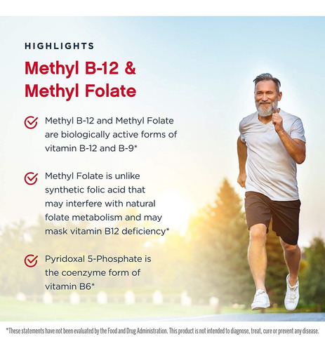 Imagem 4 de 5 de Methyl B12 5000 Mcg + Methyl Folate 800mcg + P-5-p (b6)