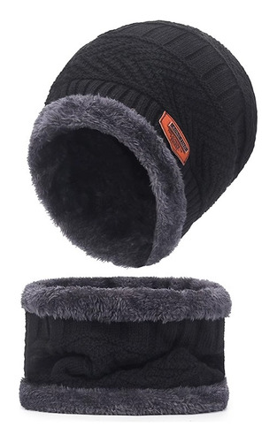 Inverno Unisex Interior Plush Warm Cap, Chapéu Cachecol Set