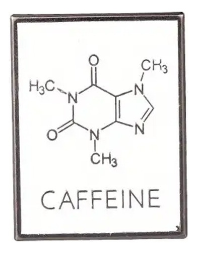 Pin Esmaltado De Molécula Química De Cafeína