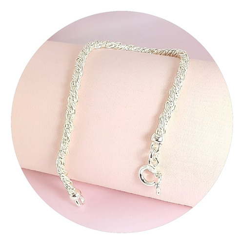 Pulsera Cordón Tejido En Plata 950 Ley