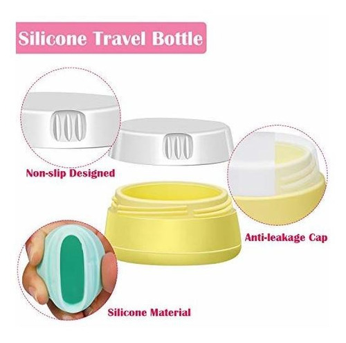 Botellas De Viaje Selizo, De Silicona Y Plástico, Crema