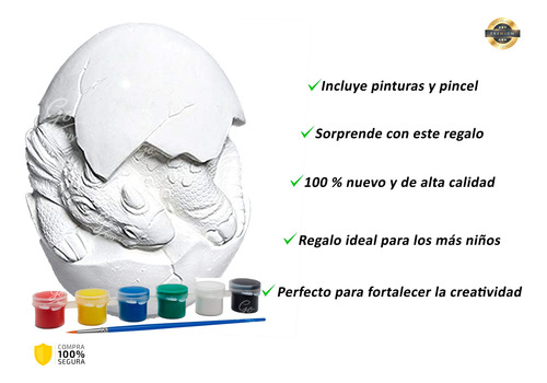 Huevo De Dinosaurio Para Pintar Figura Con Sorpresa