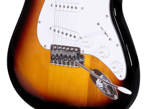 Imagen 3 de 10 de Guitarra Electrica Parquer Stratocaster Negra Con Funda