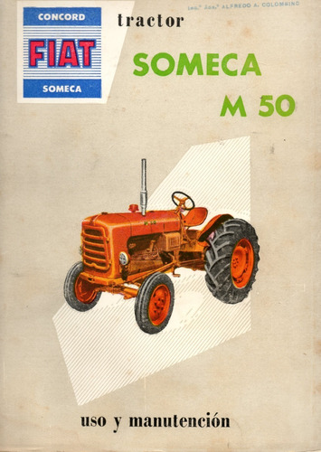 Manual De Uso Y Mantenimiento Tractor Someca M 50