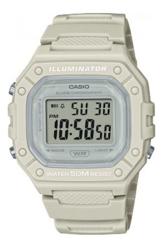 Reloj Para Unisex Casio Illuminator W218hc-8avdf Blanco