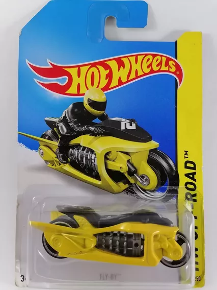 Hot Wheels Fly-by Moto Futurista Motor Amarilla 2013 119/250