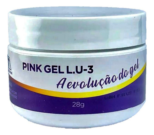 Gel Pink Lu3 28g Piu Bella Tradicional Unhas Em Gel