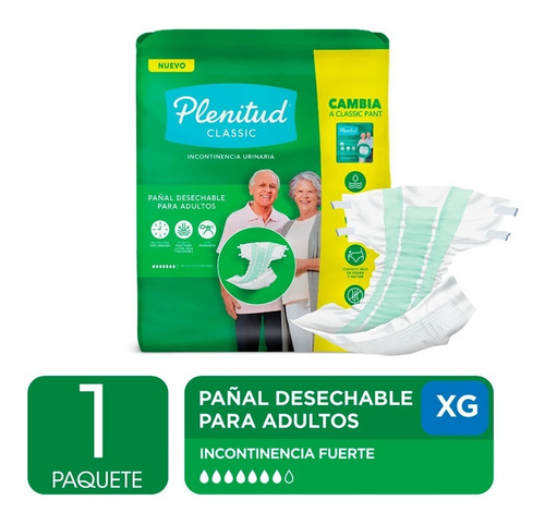 Imagen 2 de 3 de Pañal Para Adultos Plenitud Classic X 16 Unidades