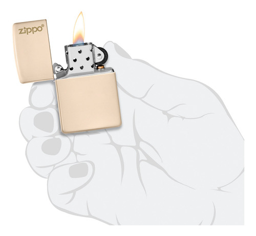 Imagen 5 de 10 de Encendedor Zippo Lighter Classic Flat Sand Zippo Logo