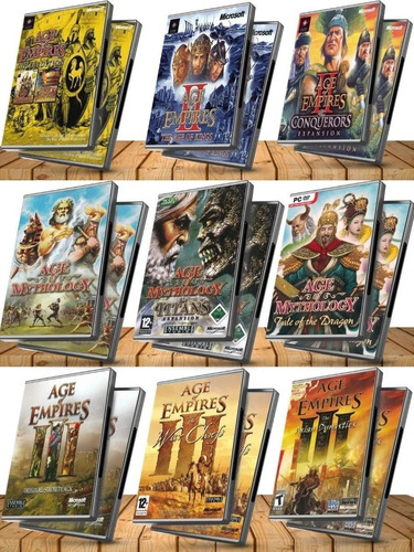 Colección Age Of Empires 1, 2 Hd + 3 + Mythology - Pc Fisico