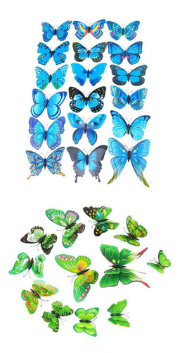 Set De Pegatinas De Pared Con Mariposas, Pegatinas Artística