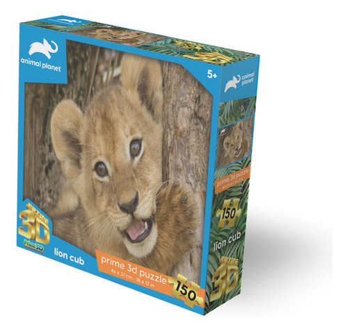 Prime3d Lion Cub Discovery - Rompecabezas Lenticular 3d, 18