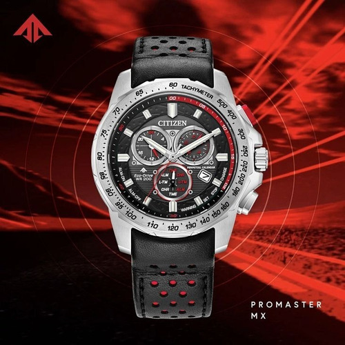 Reloj Citizen Promaster Moto Sport Orig. Hombre Time Square Color de la correa Negro Color del bisel Plateado