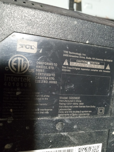 Tarjeta Main Roku Tcl 32s3800 (40-ux38m0-mad2hg) *589 (Usado)