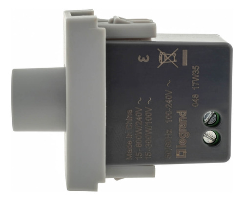 Tomada 10a Cinza Com Dimmer Variador Cinza 4x2 Pial Plus+