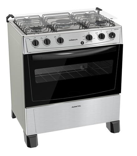 Cocina Punktal Coliseum PK-299C a gas/eléctrica 5 hornallas  gris 220V puerta con visor 84L