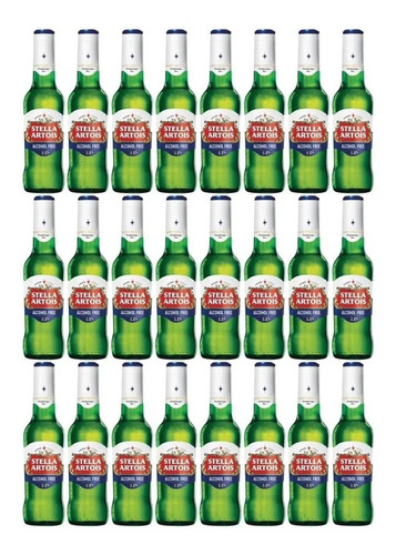 Cerveza Stella Artois sin alcohol pack por 24 unidades de 330ml