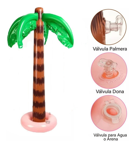 Imagen 3 de 7 de Inflable Palmera Grande Salvavidas Alberca