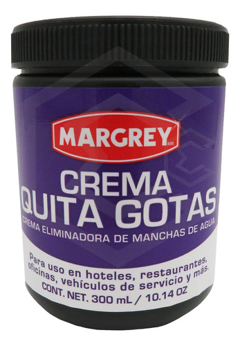 Crema Quita Gotas Vidrios Y Cristales Pieza 300 Ml Margrey