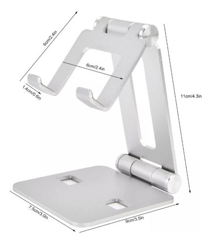 Soporte De Teléfono Y Tablet De Aluminio